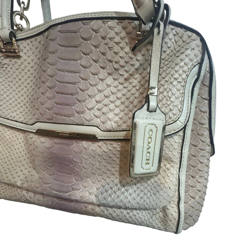 Coach Python Embossed Leather Bleecker Preston Sa… - image 2